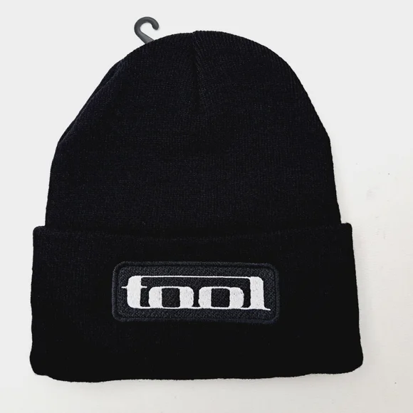 Tool Metal Band Music Beanie Embroi Mens Black Acrylic OSFM Cuffed Watch Cap Roc - Picture 2 of 3